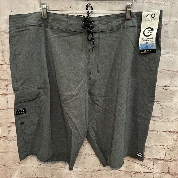 Billabong Mens All Day Pro Board Shorts Surf Swim Charcoal Gray Size 40 NEW - Picture 1 of 4